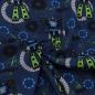 Preview: Baumwolljersey Roboter blau-grün